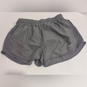 Nike Women`s Dry-Fit Tempo Grey Running Shorts Size XL w/Built in Brief